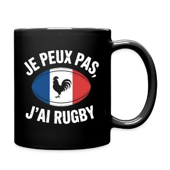 Je Peux Pas J'ai Rugby - Mug uni - noir - Droite