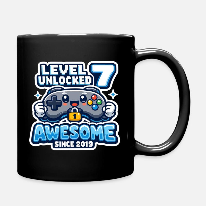 Niveau 7 Débloqué Anniversaire génial 2019 - Mug uni - noir