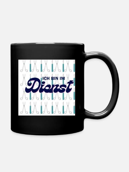 Ich bin im Dienst ! - Tasse einfarbig - Schwarz