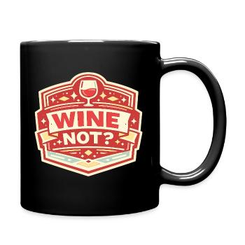 Don't wine? Vintage Badge Design - Full Colour Mug - black - Right