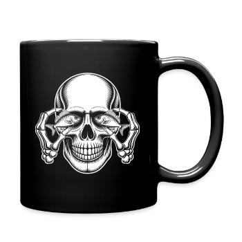 Skull with Fish Eyes - Full Colour Mug - black - Right