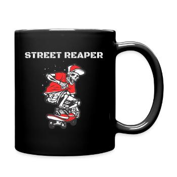 Street Reaper –Design Skateboard Squelette Skateur - Mug uni - noir - Droite
