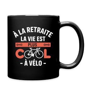 Altersvorsorge ist cooler Fahrrad Geschenkrad - Tasse einfarbig - Schwarz - Rechts
