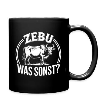 Zebu Was Sonst? Grafik - Tasse einfarbig - Schwarz - Rechts