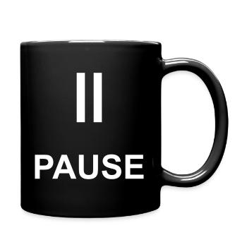 Pause Auszeit Geschenk Statement - Tasse einfarbig - Schwarz - Rechts