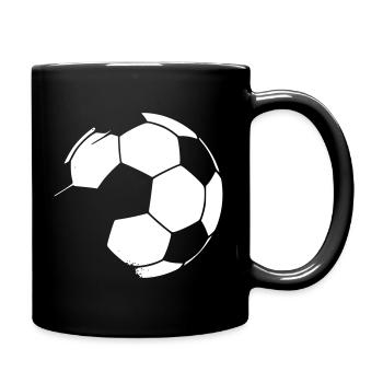 Football utilisé Look grunge - Mug uni - noir - Droite