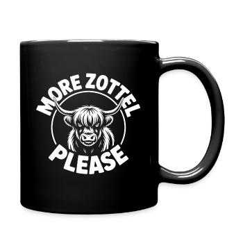 Highland Cow / Highland Rind – Ich liebe Highlands - Tasse einfarbig - Schwarz - Rechts
