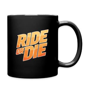 Ride or Die – Style Orange de Bande dessinée - Mug uni - noir - Droite