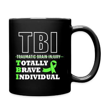 Car accident Traumatic brain injury Traumatic brain injury - Full Colour Mug - black - Right