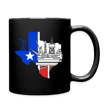 Oil Rig Oil Field - Full Colour Mug - black - Right
