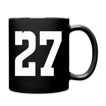 Chiffres 27 Contrast Design - Mug uni - noir - Droite