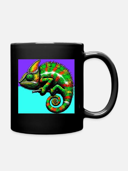 Chamäleon - Tasse einfarbig - Schwarz