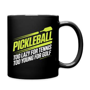 Joueur de pickleball trop paresseux pour le tennis pickleball - Mug uni - noir - Droite