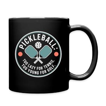 Joueur de pickleball trop paresseux pour le tennis pickleball - Mug uni - noir - Droite