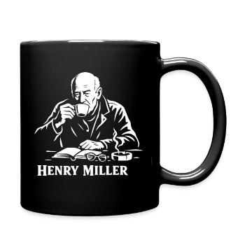 Henry Miller Café Reader - Full Colour Mug - black - Right
