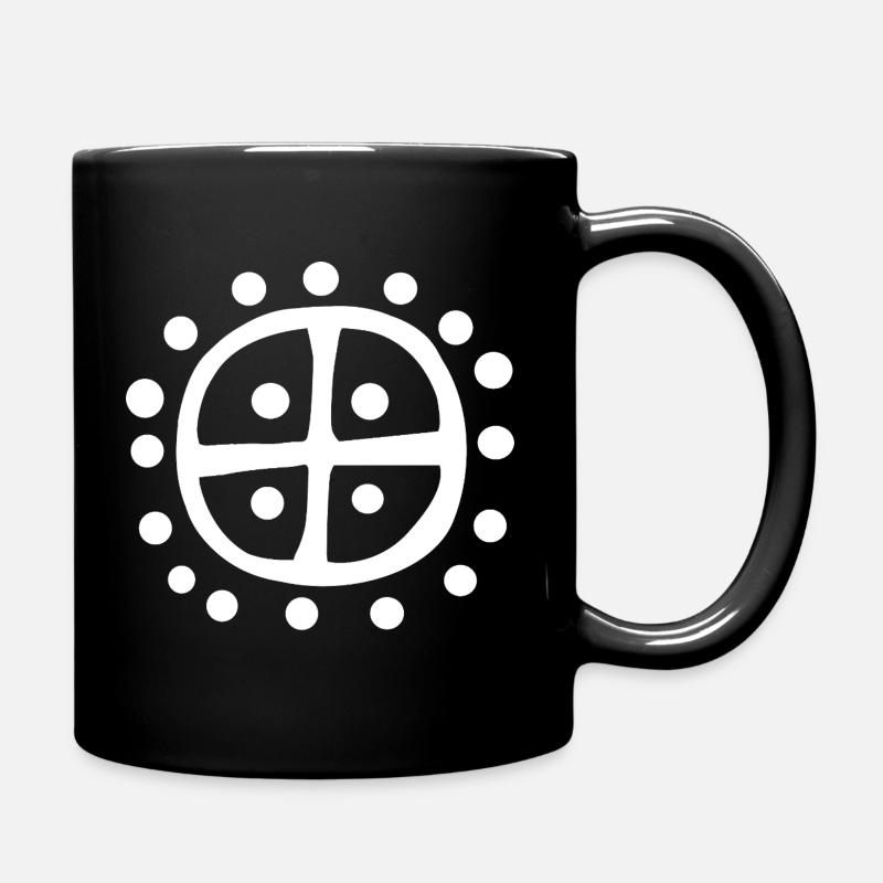 Nordic Sun Wheel - Full Colour Mug - black