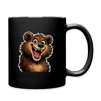 Smiling Brown bear in cartoon style. - Full Colour Mug - black - Right