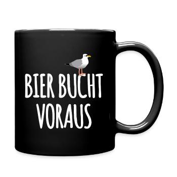 Bier Bucht Seefahrer Kneipe - Tasse einfarbig - Schwarz - Rechts