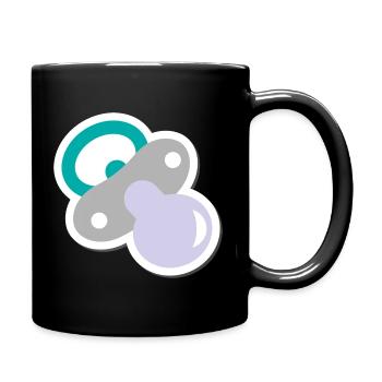 schnuller - Tasse einfarbig - Schwarz - Rechts
