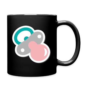 schnuller - Tasse einfarbig - Schwarz - Rechts