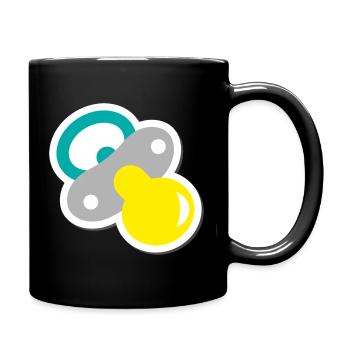 schnuller - Tasse einfarbig - Schwarz - Rechts