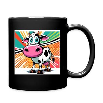 Kuh - Tasse einfarbig - Schwarz - Rechts