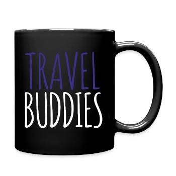 Reise Buddies  - Tasse einfarbig - Schwarz - Rechts