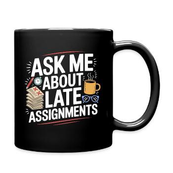 Professeur de lycée Demandez-moi des sujets de la matière - Mug uni - noir - Droite