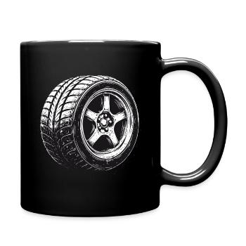 Jante de voiture Conception vintage du sport automobile - Mug uni - noir - Droite