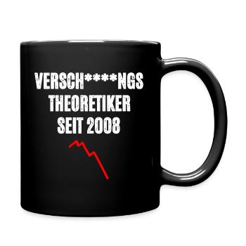 Verschwörungstheoretiker Wirtschaft - Tasse einfarbig - Schwarz - Rechts