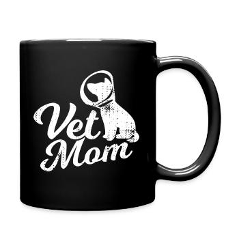 Tierärztin Mama - Tasse einfarbig - Schwarz - Rechts
