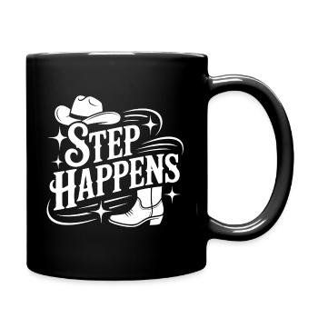 Step Happens Western Line Dance - Tasse einfarbig - Schwarz - Rechts