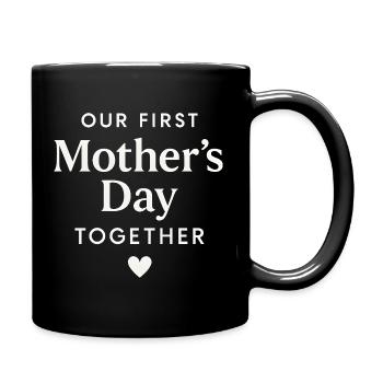 First Mother's Day Mom Baby Gift Idea Family - Full Colour Mug - black - Right