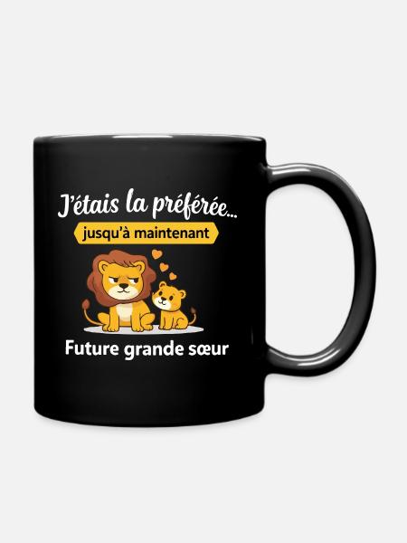Annonce grossesse humour future grande sœur - Mug uni - noir