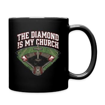 Le Diamond est le baseball chrétien de mon église - Mug uni - noir - Droite