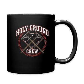 Holy Ground Crew Christlicher Baseball Glaube - Tasse einfarbig - Schwarz - Rechts