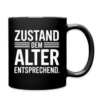 Zustand Dem Alter Entsprechend Oldtimer Geburtstag - Tasse einfarbig - Schwarz - Rechts