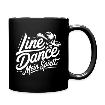 Line Dance Spirit - Tasse einfarbig - Schwarz - Rechts