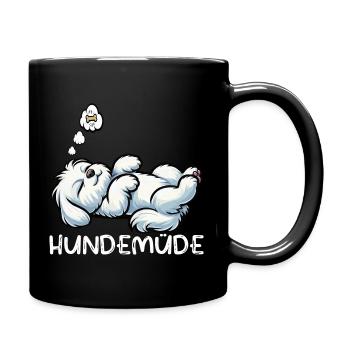 Dog-tired Maltese Maltese owner Maltese Keeper - Full Colour Mug - black - Right