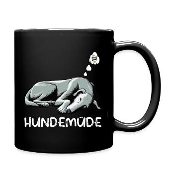 Hundemüde Irischer Wolfshund Wolfshundbesitzer - Tasse einfarbig - Schwarz - Rechts