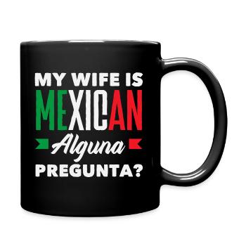 Mexiko Stolz & Heimat Mexikaner Mexico Flagge - Tasse einfarbig - Schwarz - Rechts