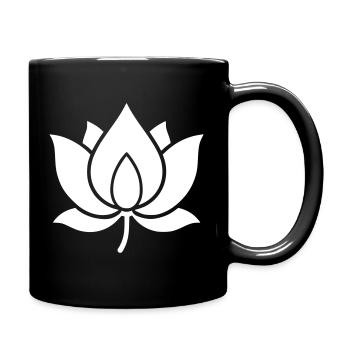 Lotus Lotus Flower Vector Graphic - Full Colour Mug - black - Right