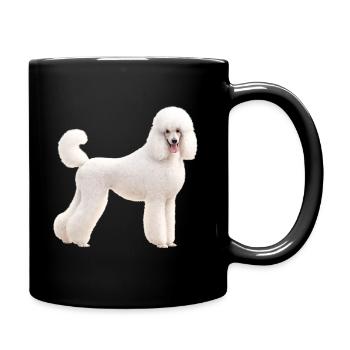 Pudel Large White - Tasse einfarbig - Schwarz - Rechts