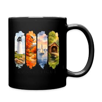 Voyage de vacances dans le Connecticut – Côte de la Nouvelle-Angleterre - Mug uni - noir - Droite