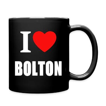J’adore Bolton - Mug uni - noir - Droite
