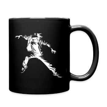 Breakdance Sketch - Tasse einfarbig - Schwarz - Rechts