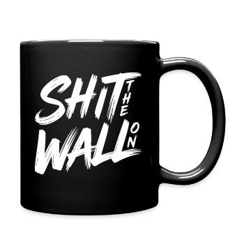 Arrête le mur - Mug uni - noir - Droite