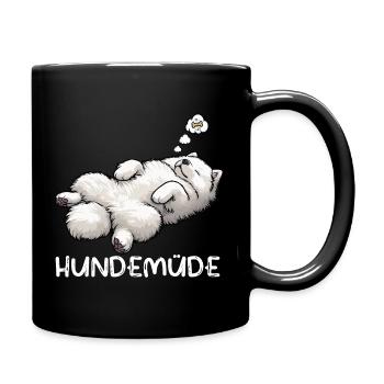 Chien Fatigué Samoyède Propriétaire Samoyède Chien Samoyède - Mug uni - noir - Droite