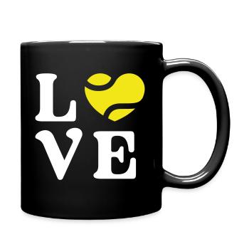 Tennis Love - Full Colour Mug - black - Right