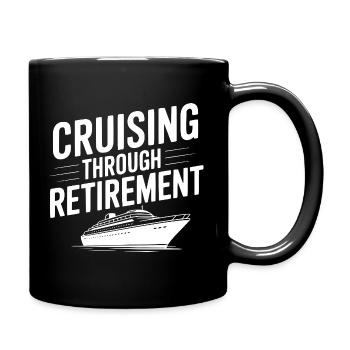 Kreuzfahrt durch den Ruhestand - Tasse einfarbig - Schwarz - Rechts
